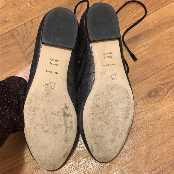 Diane von furstenberg silver lace up ballet flat - Picture 5 of 6